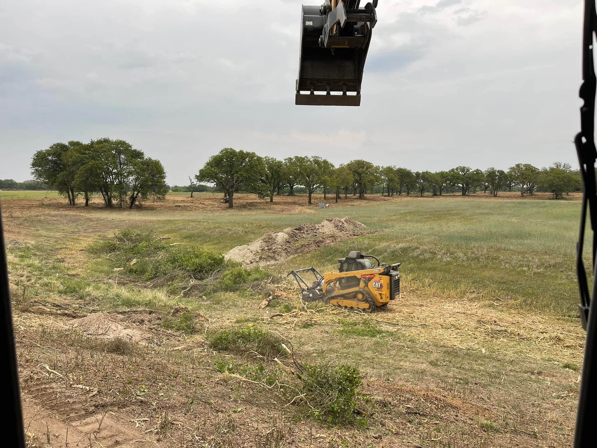 land clearing with machinery